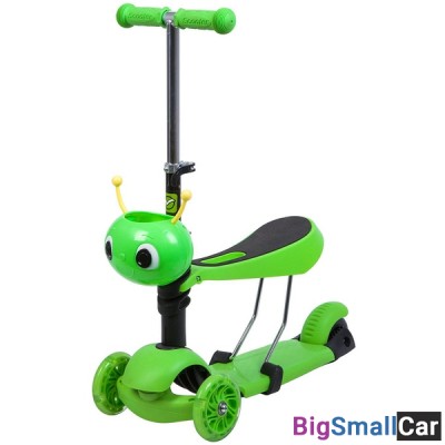 Детский самокат-кикборд 120S.DISCOKIDS.GN7 NOVATRACK - купить Саперке