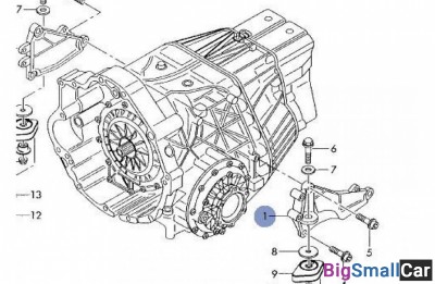Кронштейн кпп VAG 4B0399107B Левый, вариатор