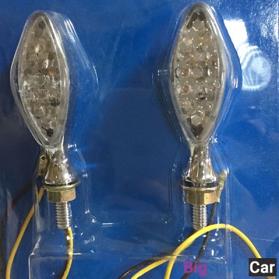 Поворотники на ножке EMGO CHROME AMBER LED E-MARK 61-66270 - купить Саперке