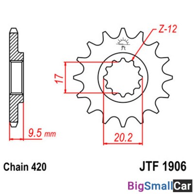 Звезда ведущая JT JTF1906.14 - купить Саперке