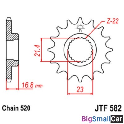 Звезда ведущая JT JTF582.16 - купить Саперке