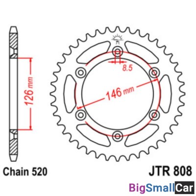 Звезда ведомая JT JTR808.48 - купить Саперке
