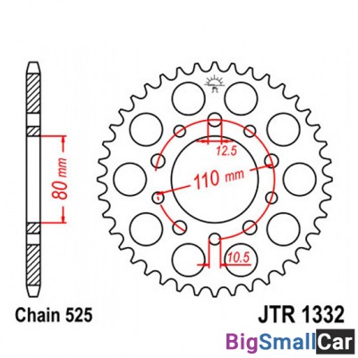 Звезда ведомая JT JTR1332.43 - купить Саперке