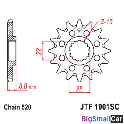 Звезда ведущая JT JTF1901.14SC - купить Саперке