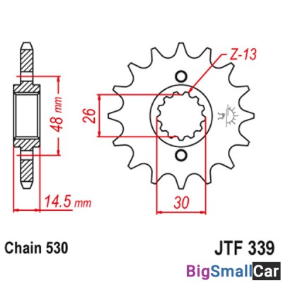 Звезда ведущая JT JTF339.16 - купить Саперке