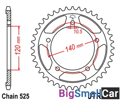 Звезда ведомая JT JTR1792.44 - купить Саперке