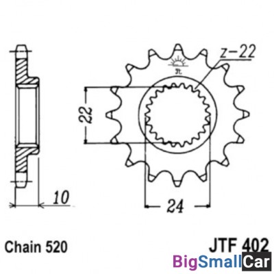Звезда ведущая JT JTF402.16 - купить Саперке