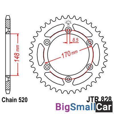 Звезда ведомая JT JTR828.47 - купить Саперке