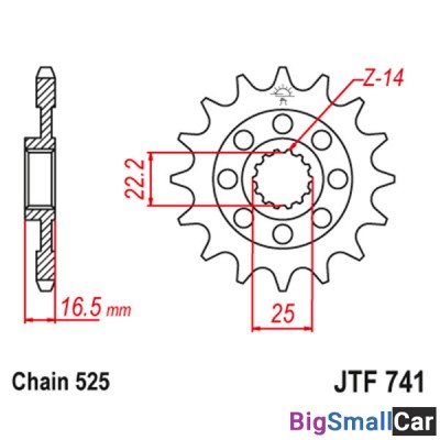 Звезда ведущая JT JTF741.15 - купить Саперке