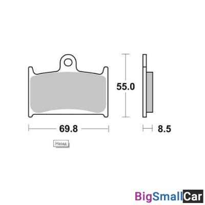 Тормозные колодки, задние Sinter / SBS 624HS - купить Саперке