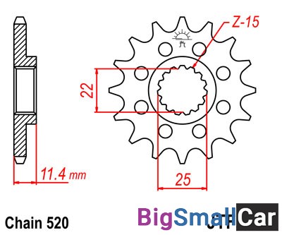Звезда ведущая JT JTF1902.17 - купить Саперке
