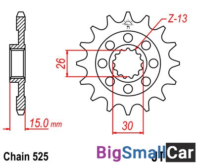 Звезда ведущая JT JTF404.15 - купить Саперке