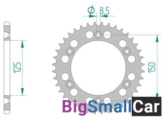Звезда ведомая AFAM 72304-52 аллюминий (JTR897.52) - купить Саперке