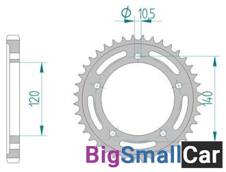 Звезда ведомая AFAM 86603-40 (JTR1800.40) - купить Саперке