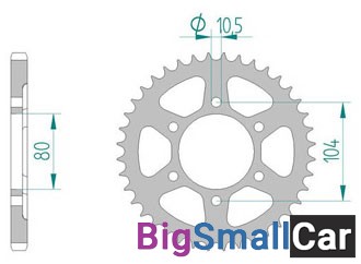 Звезда ведомая AFAM 16610-40 (JTR1489.40) - купить Саперке