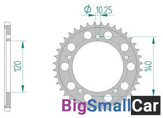 Звезда ведомая AFAM 15605-45 аллюминий (JTR1793.45) - купить Саперке