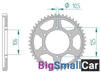 Звезда ведомая AFAM 86605-47 (JTR2014.47) - купить Саперке