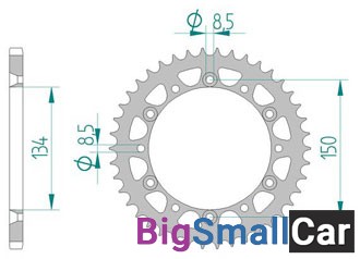 Звезда ведомая AFAM 16204-47 (JTR460.47) - купить Саперке