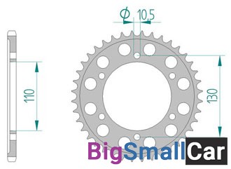 Звезда ведомая AFAM 13814-51 (алюминий) YZF 600 R6  520 03-07 - купить Саперке