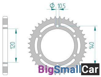 Звезда ведомая AFAM 16605-38 (JTR498.38) - купить Саперке