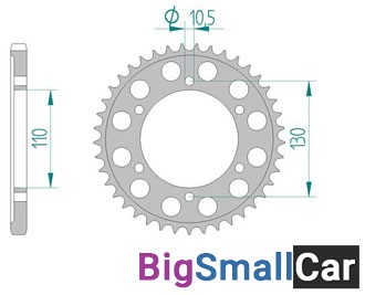 Звезда ведомая AFAM 13815-42 аллюминий (JTR479.42) - купить Саперке