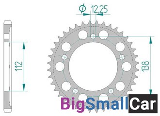Звезда ведомая AFAM 11613-42 алюминий (JTR1304.42) - купить Саперке