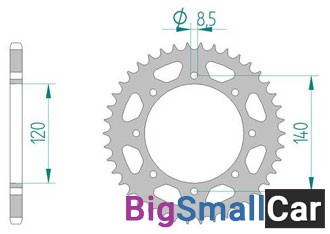 Звезда ведомая AFAM 16600-46 (JTR487.46) - купить Саперке