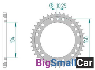 Звезда ведомая AFAM 11618-39 алюминий  520 (JTR1308.39) - купить Саперке