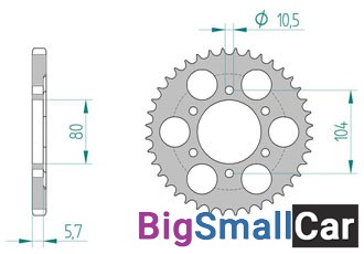 Звезда ведомая AFAM 17610-39 аллюминий (JTR1489.39) - купить Саперке