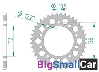 Звезда ведомая AFAM 11509-44 алюминий (JTR1303.44)  520 - купить Саперке