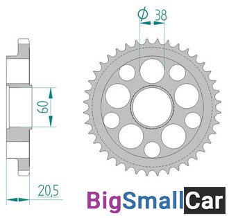 Звезда ведомая AFAM 50605-36 (JTA752.36) - купить Саперке