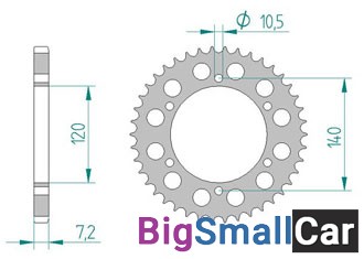 Звезда ведомая AFAM 17605-43 аллюминий (JTR498.43) - купить Саперке