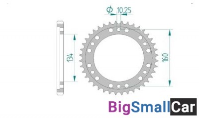 Звезда ведомая AFAM 11617-41 алюминий (JTR1308.41)  520 - купить Саперке