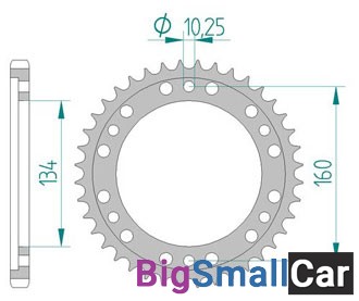 Звезда ведомая AFAM 11617-40 алюминий (JTR1308.40)  520 - купить Саперке