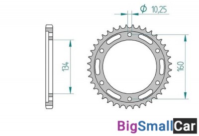 Звезда ведомая AFAM 10617-40 (JTR1307.40)  525 - купить Саперке