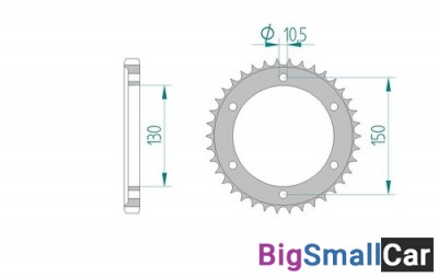 Звезда ведомая AFAM 12802-46 (JTR866.46) - купить Саперке