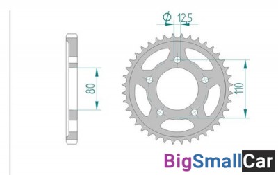 Звезда ведомая AFAM 86600-43 (JTR2010.43) - купить Саперке