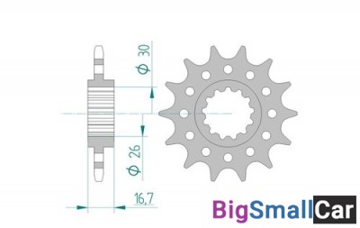 Звезда ведущая AFAM 20608-16 (JTF1269,16) CBR900RR  520 - купить Саперке