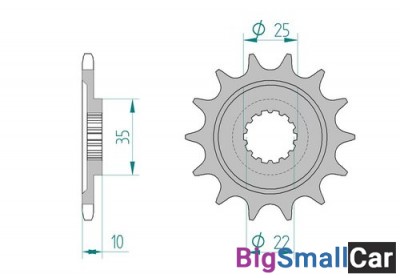 Звезда ведущая AFAM 94604-15 MV AGUSTA - купить Саперке