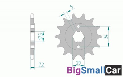 Звезда ведущая AFAM 20305-15 (JTF327.15) - купить Саперке