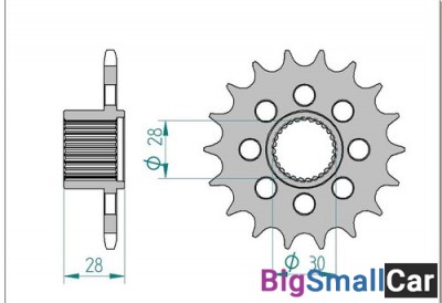 Звезда ведущая AFAM 37601-18 (APRILIA MANA 850) - купить Саперке
