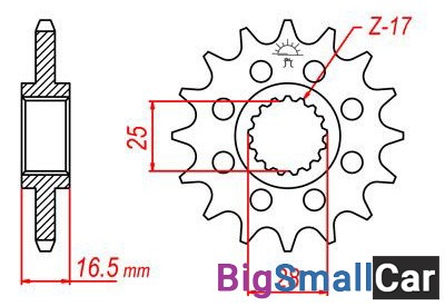 Звезда ведущая JT JTF1904.17 - купить Саперке