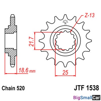 Звезда ведущая JT JTF1538.14 - купить Саперке