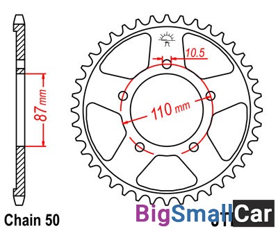 Звезда ведомая JT JTR829.43 - купить Саперке