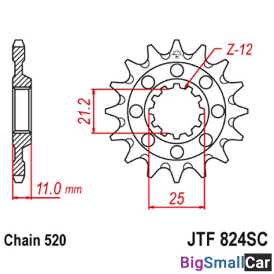 Звезда ведущая JT JTF824.14SC - купить Саперке