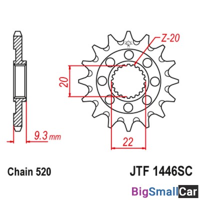 Звезда ведущая JT JTF1446.14SC - купить Саперке