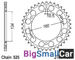 Звезда ведомая JT JTR1307.44 (JTR1307.44) - купить Саперке