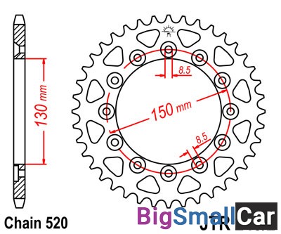Звезда ведомая JT JTR245/2.45 - купить Саперке