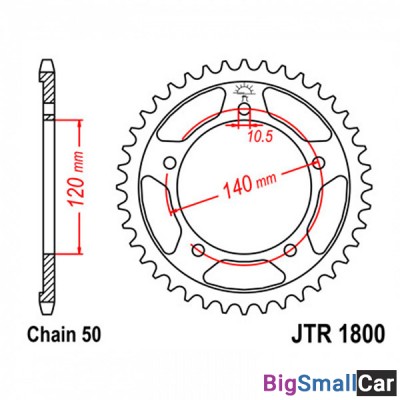 Звезда ведомая JT JTR1800.46 - купить Саперке