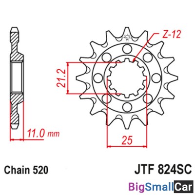 Звезда ведущая JT JTF824.13SC - купить Саперке